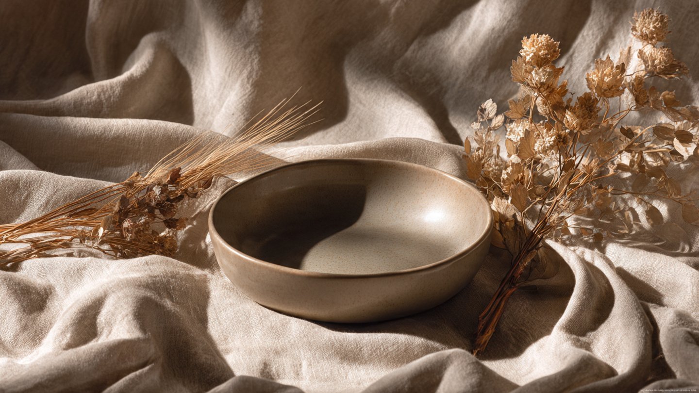 Minimal handcrafted soap with natural texture and neutral tones